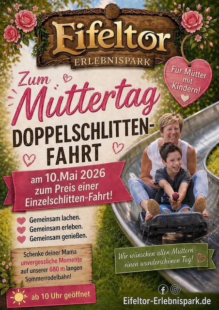 Muttertag-Doppelschlitten-Fahrt